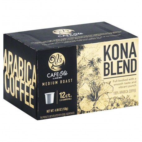 Cafe Ole  Kona Blend Medium Roast Single Serve Coffee Cups