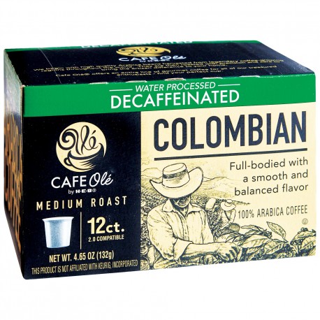 Cafe Ole Colombian Decaf Medium Roast Single Serve Coffee Cups