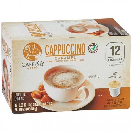 Cafe Ole Select Ingredients Caramel Cappuccino Single Serve Coffee Cups