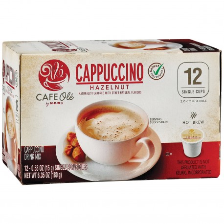 Cafe Ole  Hazelnut Cappuccino Single Serve Coffee Cups