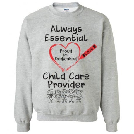 Crayon Heart With Kids Big Black Font Sweatshirt