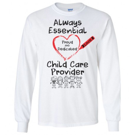 Crayon Heart With Kids Big Black Font Long-Sleeved Shirt