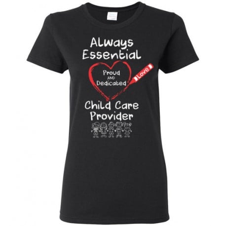 Crayon Heart with Kids Big White Font Women's T-Shirt