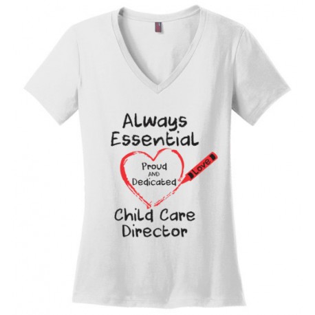 Crayon Heart Big Black Font Director Women's V-Neck T-Shirt