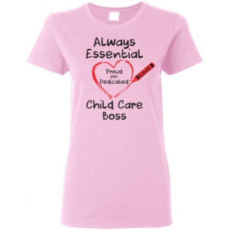 Crayon Heart Big Black Font Boss Women's T-Shirt