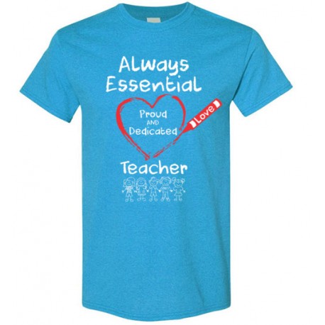 Crayon Heart with Kids Big White Font Teacher Men's T-Shirt