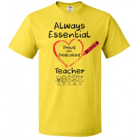 Crayon Heart with Kids Big Black Font Teacher Unisex T-Shirt