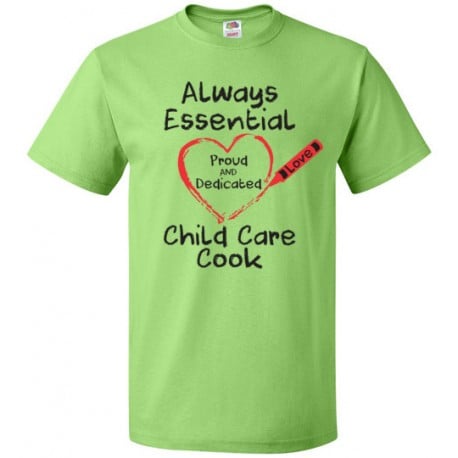 Crayon Heart Big Black Font Child Care Cook Unisex T-Shirt