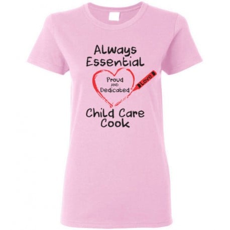 Crayon Heart Big Black Font Child Care Cook Women's T-Shirt