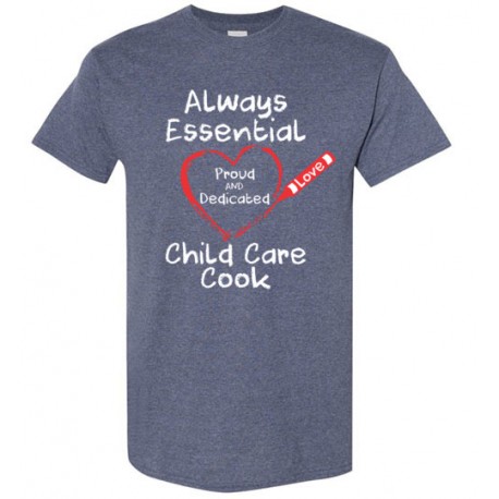 Crayon Heart Big White Font Child Care Cook Men's T-Shirt