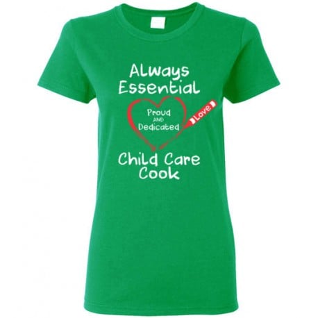 Crayon Heart Big White Font Child Care Cook Women's T-Shirt
