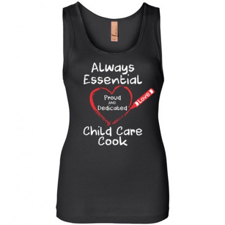 Crayon Heart Big White Font Child Care Cook Women's Tank