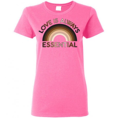 Love is Always Essential Skin-Tone Rainbow Women's T-Shirt