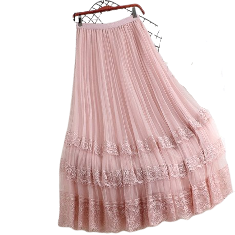 Fashion High Waist Tulle Midi Skirts for Woman