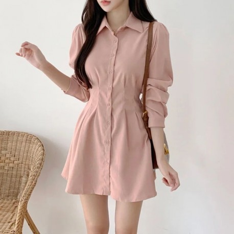 Chic Fashion Slim Mini Long Sleeve Dress