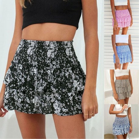 Printed sexy pleated Skirts for Women