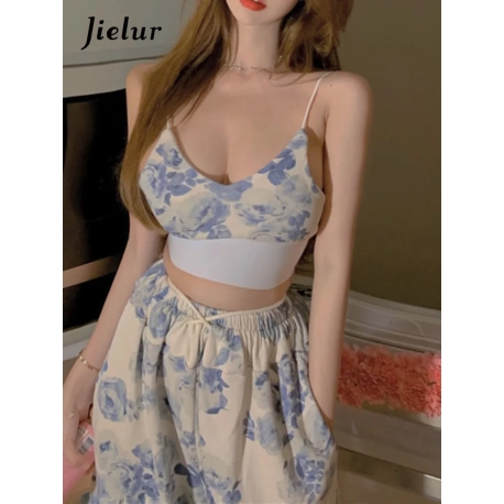 Casual Chic Trendy Y2K Floral Top and Pant Set