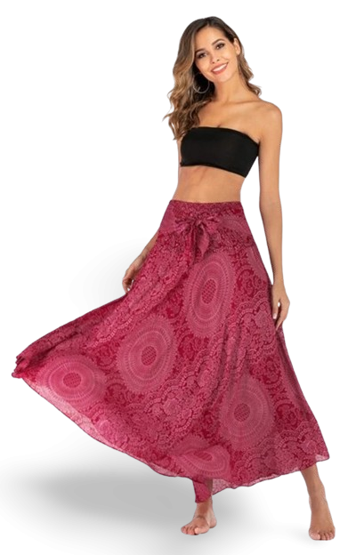 Women's 2 In1 High Waist Beach Long Skirt Casual Self-Tie Halter Strapless Dress