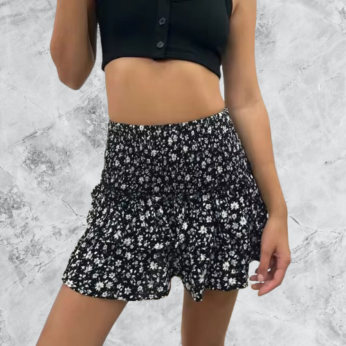 Printed sexy pleated Skirts for Women-7