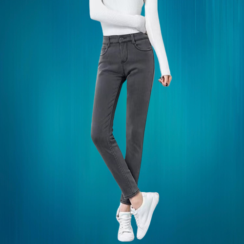 Warm Thick Denim Winter Plus Velvet Skinny Jeans for Women