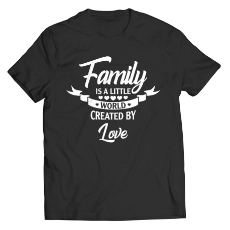 Youth T-Shirt | Colored | Family Is A Little World Created By Love