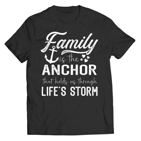 Youth T-Shirt | Colored | Family Is The Anchor That Holds Us Through Lifes Storm