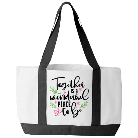 White Tote Bag | Together Is A Wonderful Place To Be