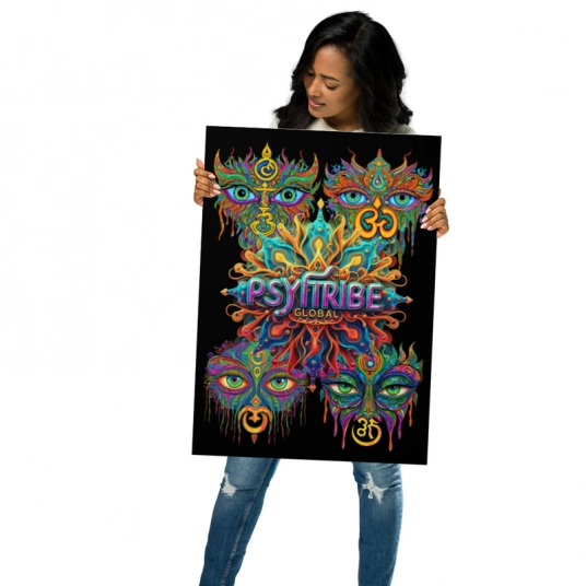 Faces of PsyTribe Global Poster 50 x 70 cm