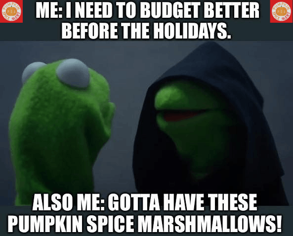 pumpkin spice kermit meme