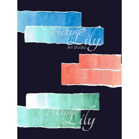 Watercolor Gradient on Blue