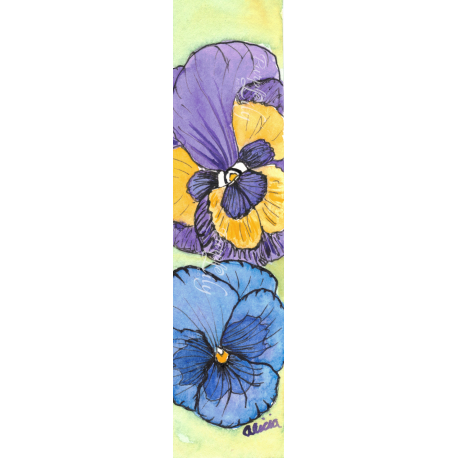 Two Pansies Bookmark