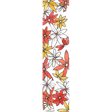 Red, Yellow, and White Daisies Bookmark