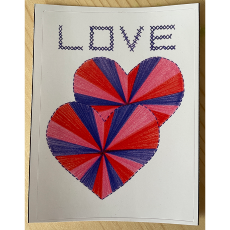 Vinyl Sticker - Cross Stitch Love
