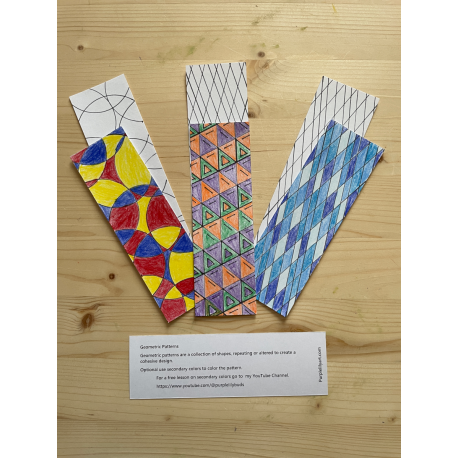 Color Your Own Bookmarks: Geometric Patterns Set 1