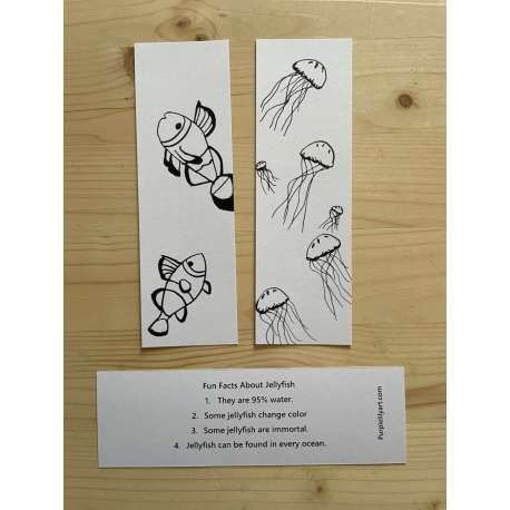 Color Your Own Bookmarks: Ocean Set 1