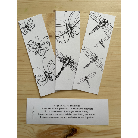 Color Your Own Bookmarks: Insect Set 1