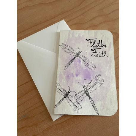 Flutter with Faith Greeting Card