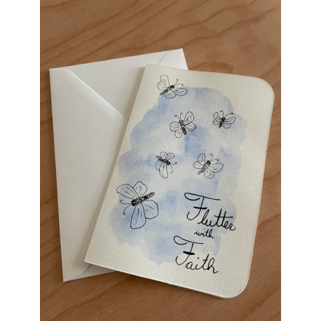 Flutter with Faith Greeting Card