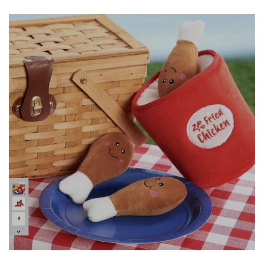 ZippyPaws Zippy Burrow Bucket of Chicken - Puzzle Dog Toy - Hide and Seek