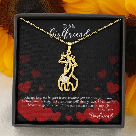 To My Girlfriend - Giraffe Necklace (18k Yellow Gold)
