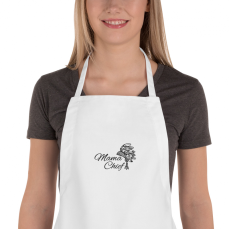 Mama Chief Embroidered  Cotton Apron