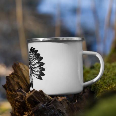 Papa Chief Coffee Enamel Mug, Camping Mug