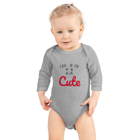 Cute Unisex Infant Long Sleeve Bodysuit