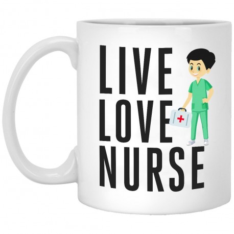 Live Love Nurse  11 oz. White Mug
