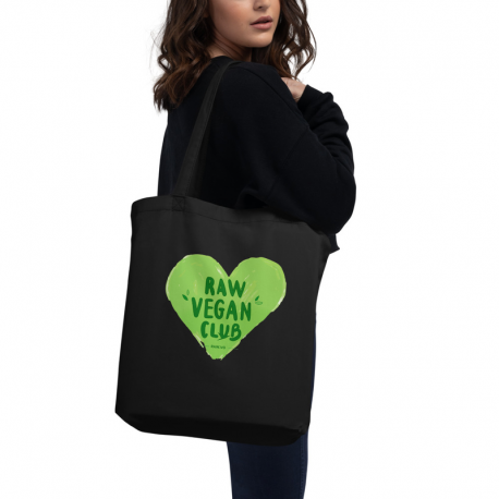Raw Vegan Club Eco Tote Bag Black