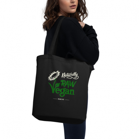 Naturally Raw Vegan Eco Tote Bag Black