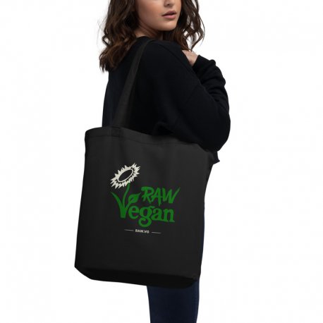 Raw Vegan Eco Tote Bag Black