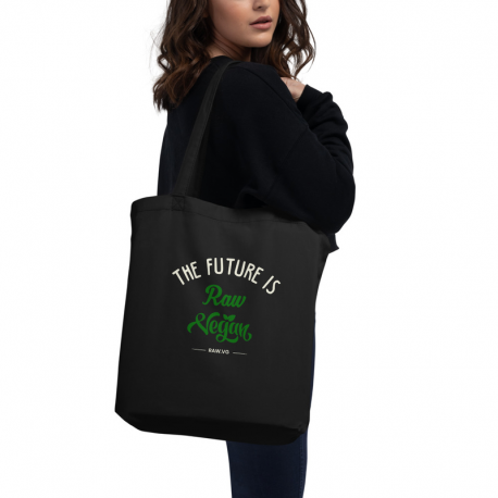 The Future Is Raw Vegan Eco Tote Bag Black