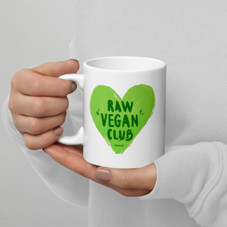 Raw Vegan Club White Glossy Mug