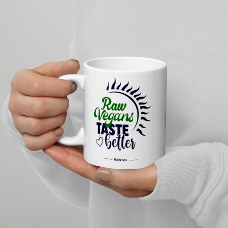 Raw Vegans Taste Better White Glossy Mug